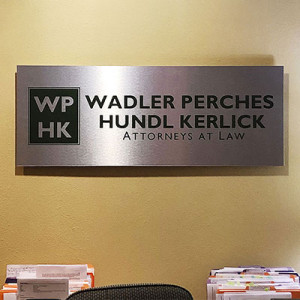 Brushed Aluminum Reception Sign 400x400