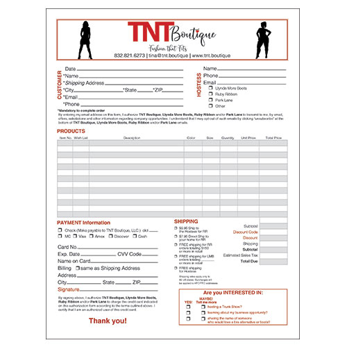 Page by Page TNT Form
