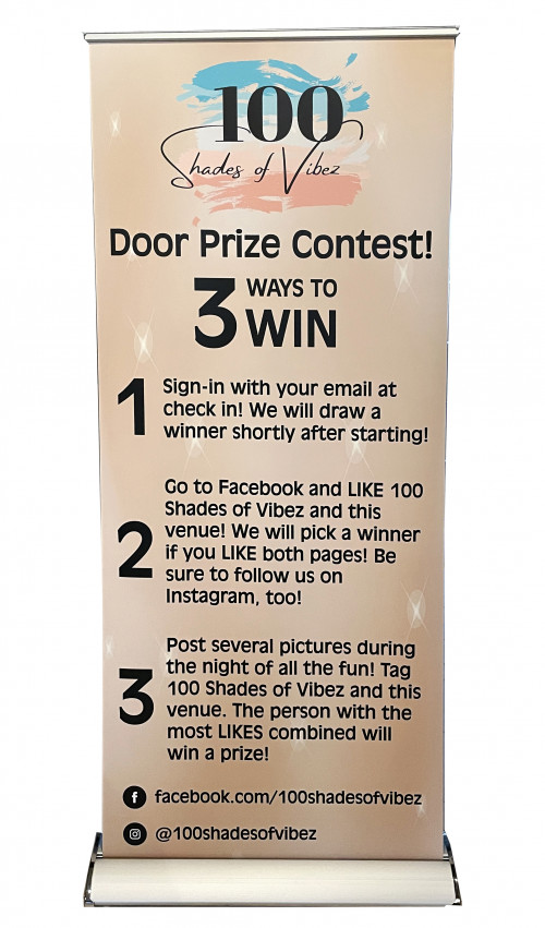 100 Shades of Vibez Retractable Banner
