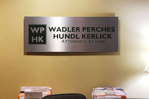 Brushed Aluminum Reception Sign