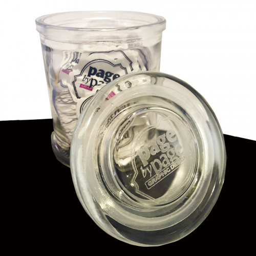 Page by Page Glass Jar